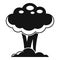 Nuclear mushroom icon, simple style