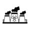 Nuclear plant chimney icon