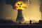 Nuclear plant reactor exploding meltdown disaster accident