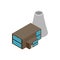 Nuclear power plant 3d isometric icon