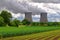 Nuclear power plant countryside in Germany