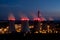 Nuclear Power Plant at night