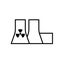 Nuclear power plant outline icon