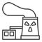 Nuclear Power Plant vector Radiation outline icon or symbol