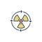 Nuclear Radiation Recycle vector Radioactive concept colored icon