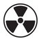 Nuclear radiation warning icon vector radioactive symbol atomic sign for graphic design, logo, web site, social media, mobile app