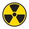 Nuclear radiation warning icon vector radioactive symbol atomic sign for graphic design, logo, website, social media, mobile app,