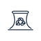 Nuclear station recycle power ecology environment icon linear