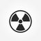 Nuclear symbol. atomic and radiation sign. ecology and environment icon. isolated vector image