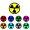 Nuclear vector icon. danger illustration sign. radiation symbol.