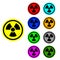 Nuclear vector icon. danger illustration sign. radiation symbol.