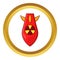 Nuclear warhead vector icon