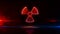 Nuclear warning symbol abstract loopable animation