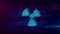 Nuclear warning symbol hologram