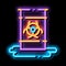 Nuclear Waste Container neon glow icon illustration
