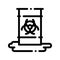 Nuclear Waste Container Vector Thin Line Icon