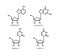 Nucleosides, chemical structures.