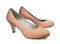 Nude colored pumps