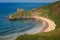 Nudist beach on the Spanish coast .