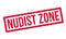 Nudist Zone rubber stamp