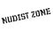 Nudist Zone rubber stamp