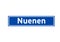 Nuenen isolated Dutch place name sign. City sign from the Netherlands.