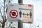 NUERNBERG, GERMANY - March 27, 2020: Sign in German about keeping a minimum distance due to the Corona Virus