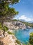 Nugal beach scenery in Croatia