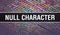 Null character text written on Programming code abstract technology background of software developer and Computer script. Null