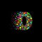 Number 0 in Dispersion Effect, Scattering Circles/Bubbles,Colorful vector