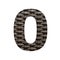 Number 0 - Synthetic rattan background