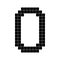 Number 0 zero, 3d cube pixel, shape minecraft 8 bit