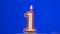 Number 1 - one birthday candle burning