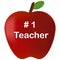 Number 1 teacher red apple teacher appreciation