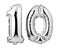 number 10 of silver foil balloons