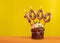 Number 1000 anniversary candle - Celebration on yellow background