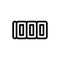 Number 1000 icon design on white background