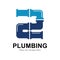 Number 2 plumbing pipe logo vector design template