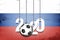 Number 2020, soccer ball and Russia flag