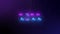 Number 2022 neon light bright glowing. 2022 happy New Year dark background with decoration with neon number on Purple and blue  Be