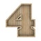 Number 4 3D Rendering Wood Material