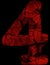 number 4 font in grunge horror style with cracked texture