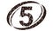 Number 5 Rough Logo