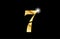 number 7 seven gold golden metal metallic logo icon design