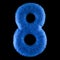 Number 8 from blue felt