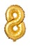 number 8 of golden balloon