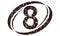 Number 8 Rough Logo