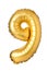 number 9 of golden balloon