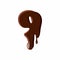 Number 9 from latin alphabet made of chocolate