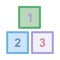 Number blocks icon